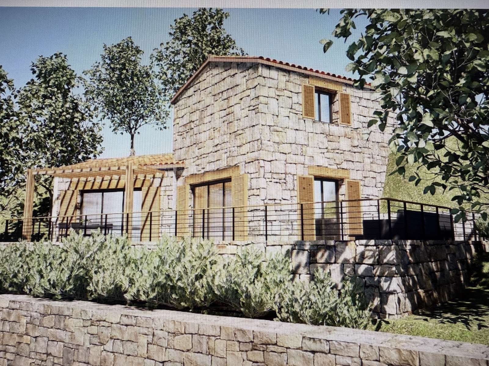 Murato, pagliaghju à restaurer, sur deux niveaux, déclaration préalable de travaux accordée pour une réhabilitation d’une surface totale de 59 m² habitables, terrain 295 m’,