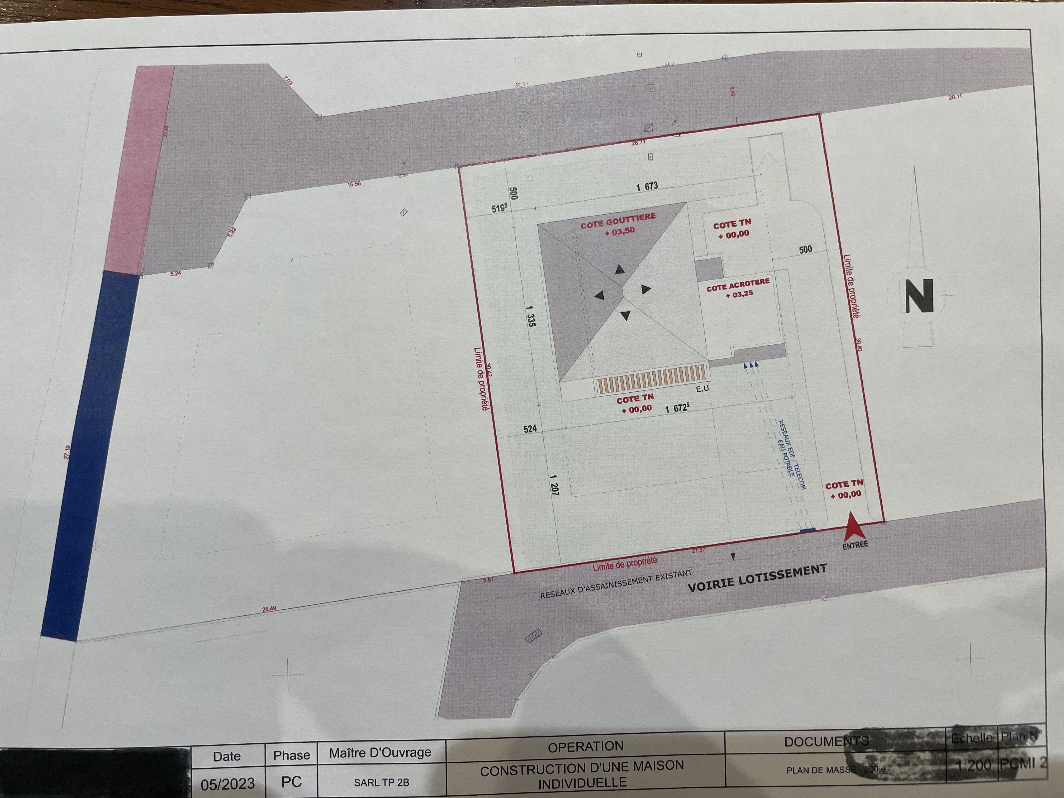 Lucciana, villa neuve plain-pied, 96.30 m², garage 17.50 m², terrain plat 823 m², la villa sera livrée 10 mois après la signature de l'acte d'achat.